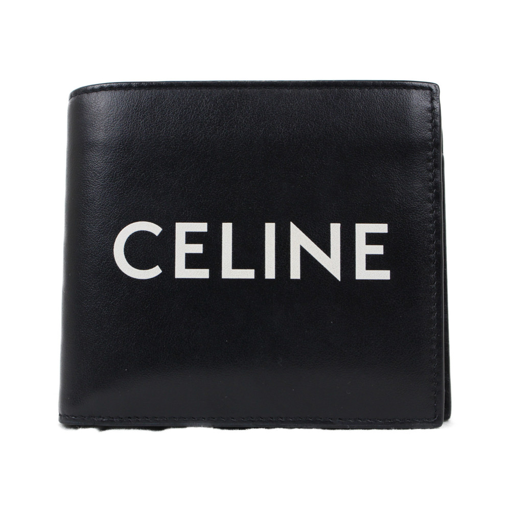 Celine Byford Wallet Calfskin Bifold Wallet Black